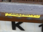 Installed Track Label